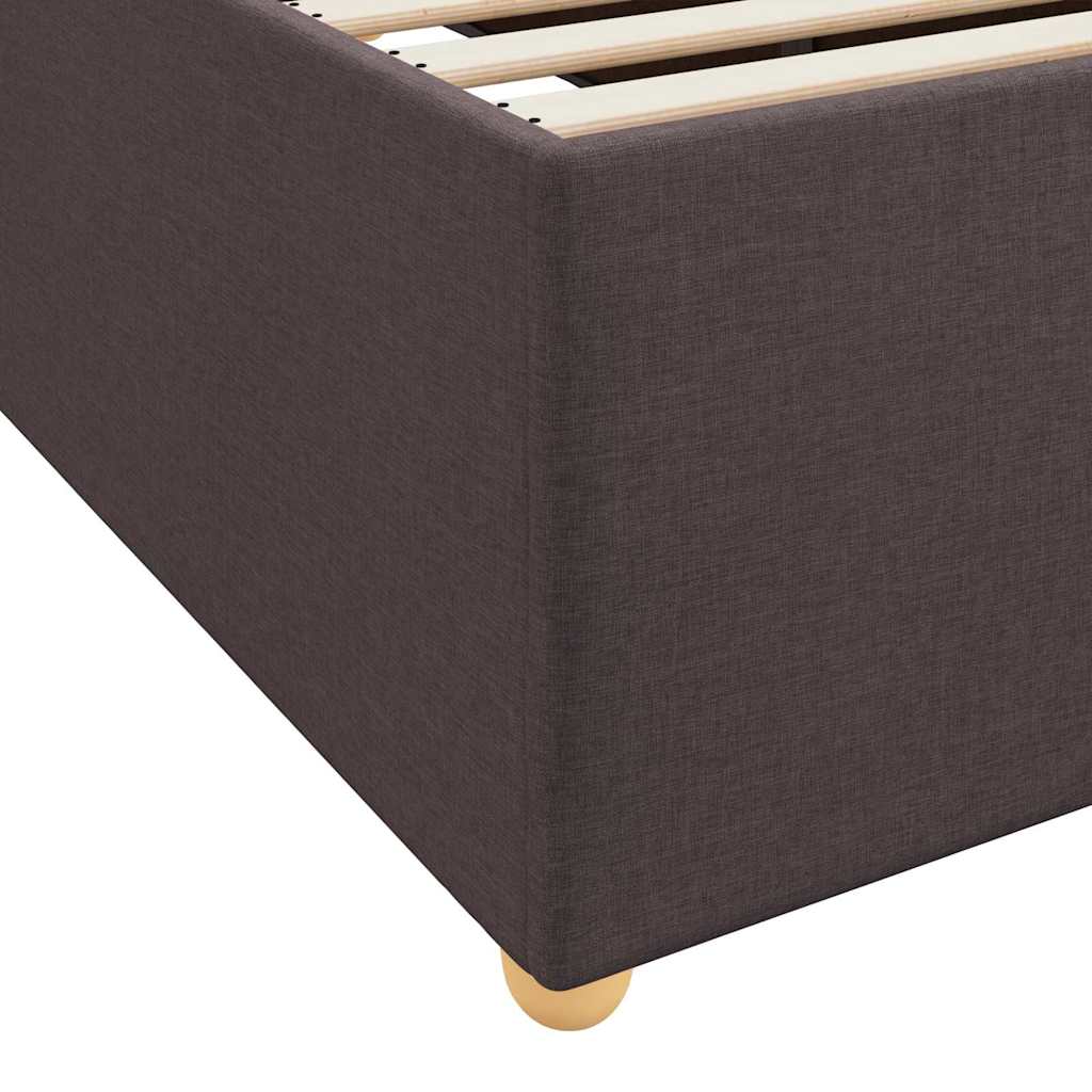 Bedframe met matras Donkerbruin 90 x 200 cm Stof is nu te koop bij PeponiXL, paradijselijk wonen!