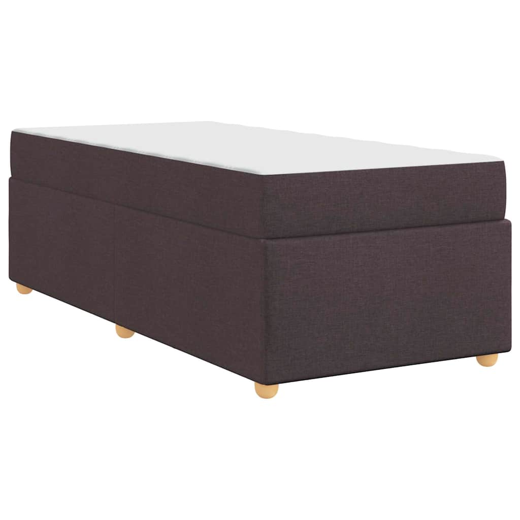 Bedframe met matras Donkerbruin 90 x 200 cm Stof is nu te koop bij PeponiXL, paradijselijk wonen!