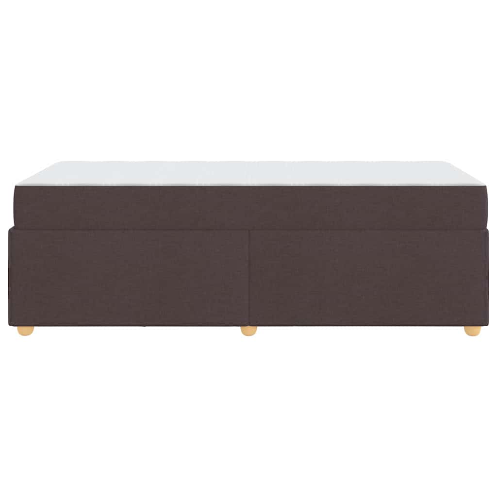 Bedframe met matras Donkerbruin 90 x 200 cm Stof is nu te koop bij PeponiXL, paradijselijk wonen!