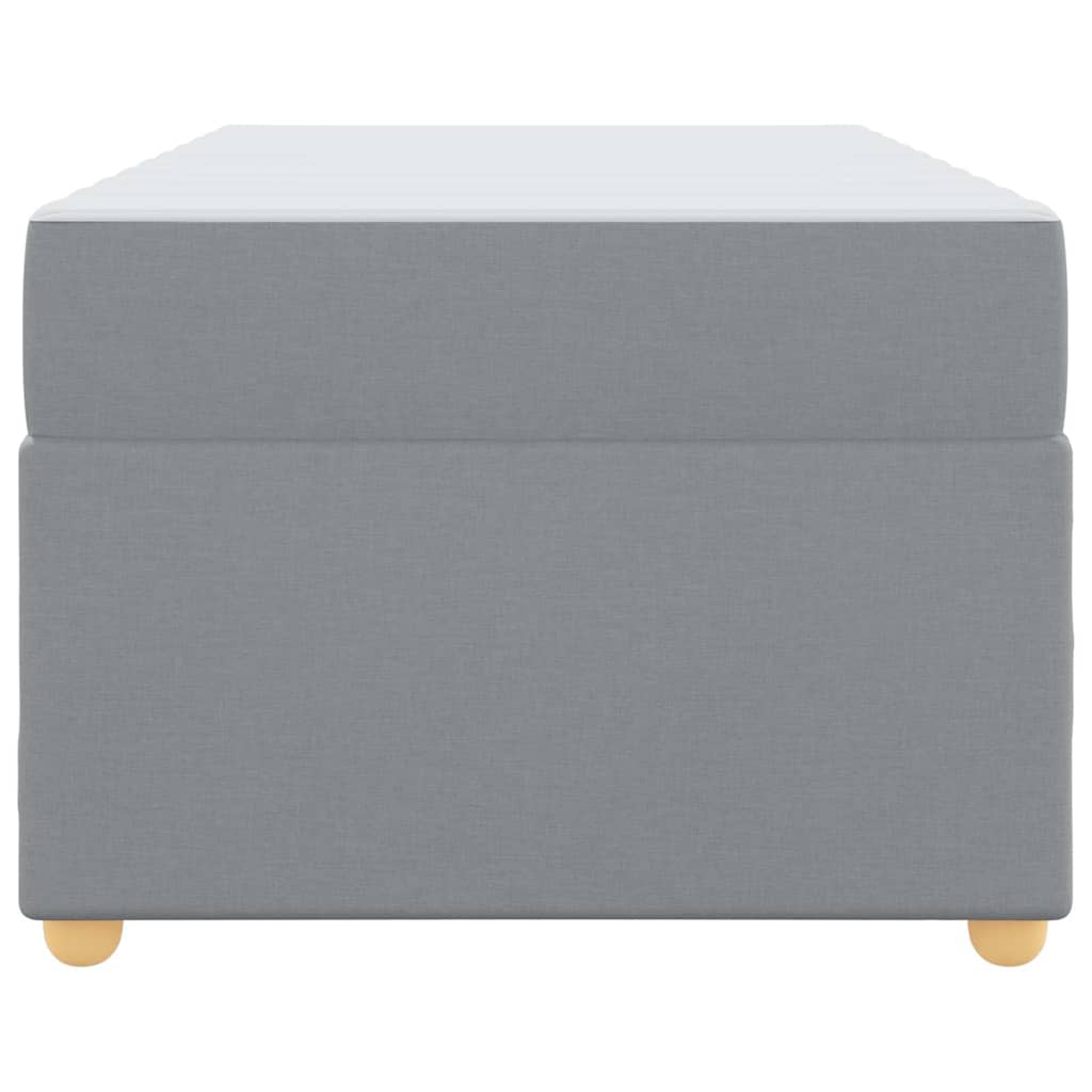 Bedframe met matras Lichtgrijs 100 x 200 cm Stof is nu te koop bij PeponiXL, paradijselijk wonen!