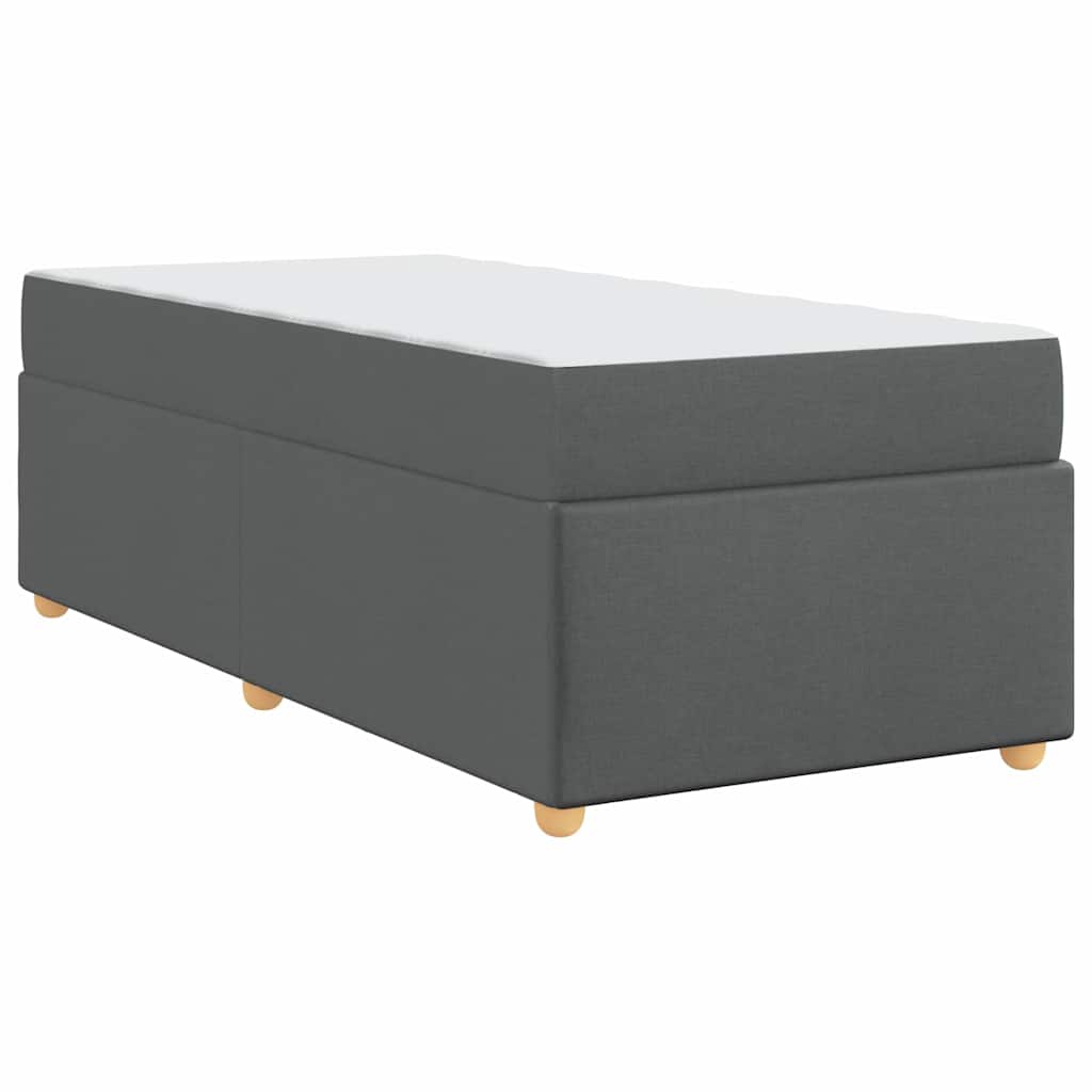 Bedframe met matras Donkergrijs 100 x 200 cm Stof is nu te koop bij PeponiXL, paradijselijk wonen!