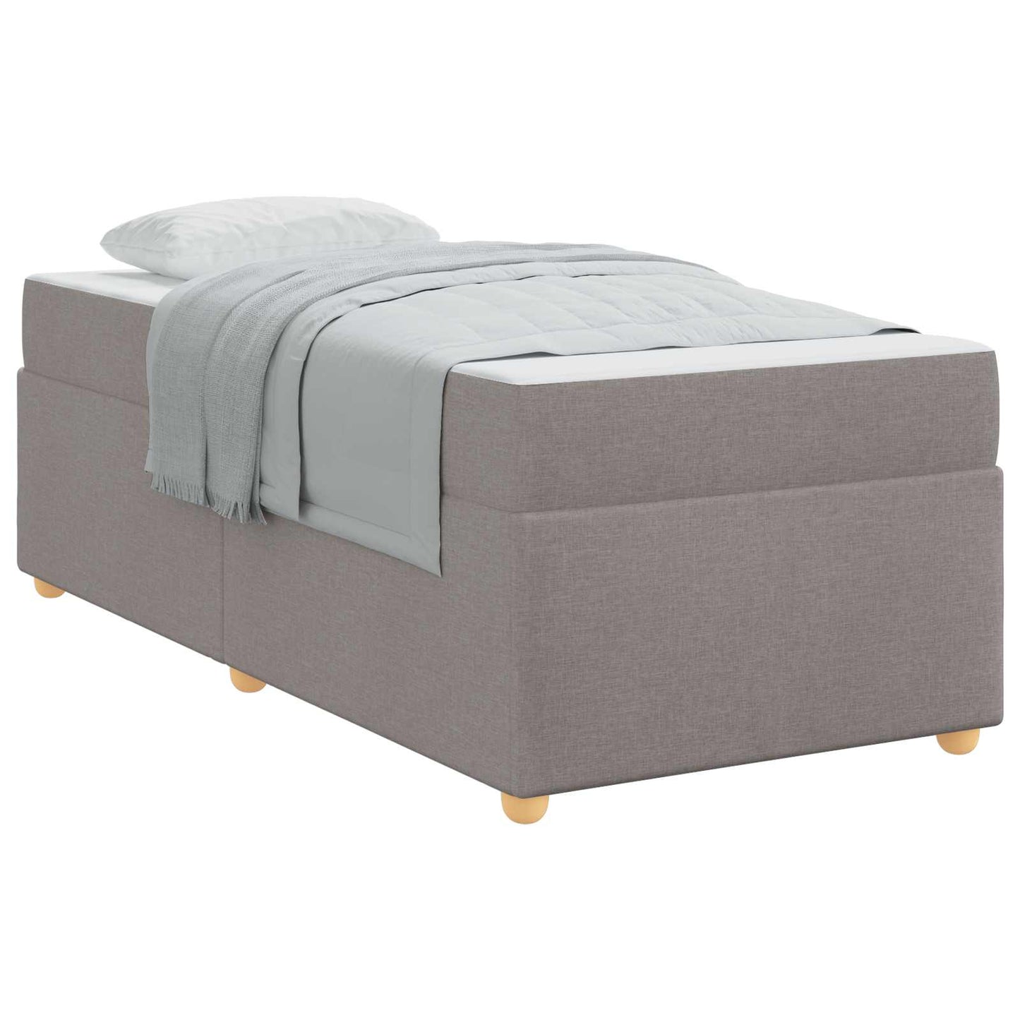 Bedframe met matras Taupe 100 x 200 cm Stof is nu te koop bij PeponiXL, paradijselijk wonen!