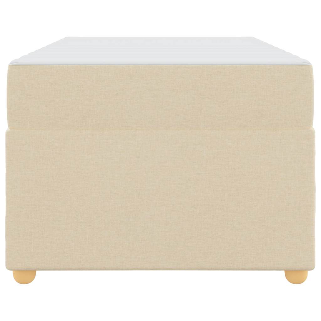 Bedframe met matras Crème 100 x 200 cm Stof is nu te koop bij PeponiXL, paradijselijk wonen!