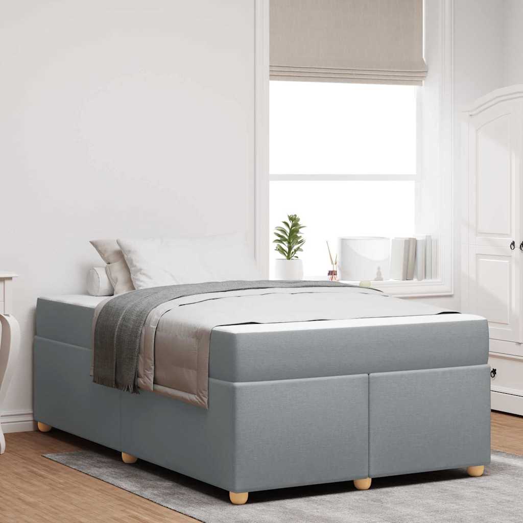 Bedframe met matras Lichtgrijs 120 x 190 cm Stof is nu te koop bij PeponiXL, paradijselijk wonen!