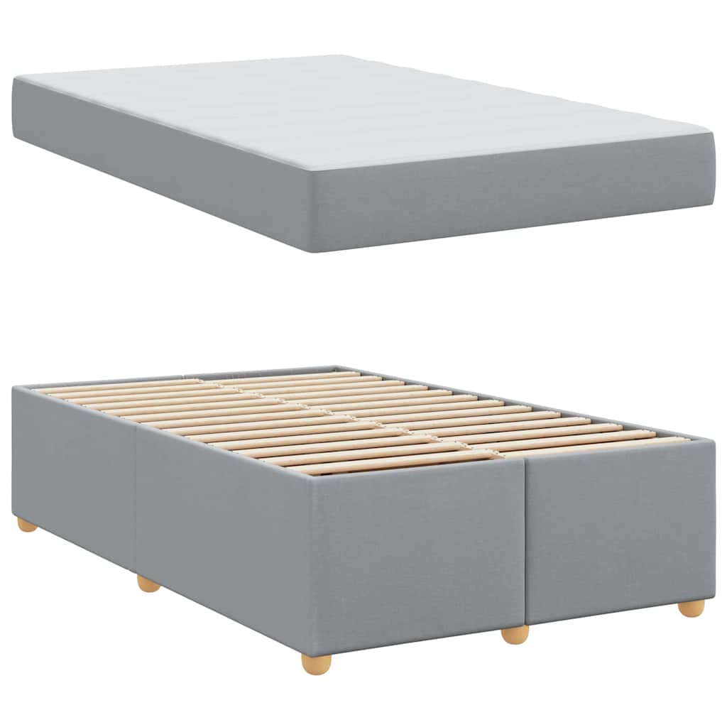 Bedframe met matras Lichtgrijs 120 x 190 cm Stof is nu te koop bij PeponiXL, paradijselijk wonen!