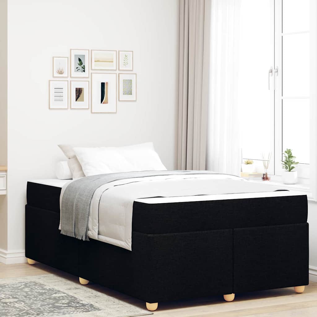 Bedframe met matras Zwart 120 x 190 cm Stof is nu te koop bij PeponiXL, paradijselijk wonen!