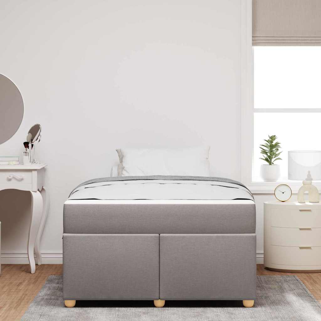 Bedframe met matras Taupe 120 x 190 cm Stof is nu te koop bij PeponiXL, paradijselijk wonen!