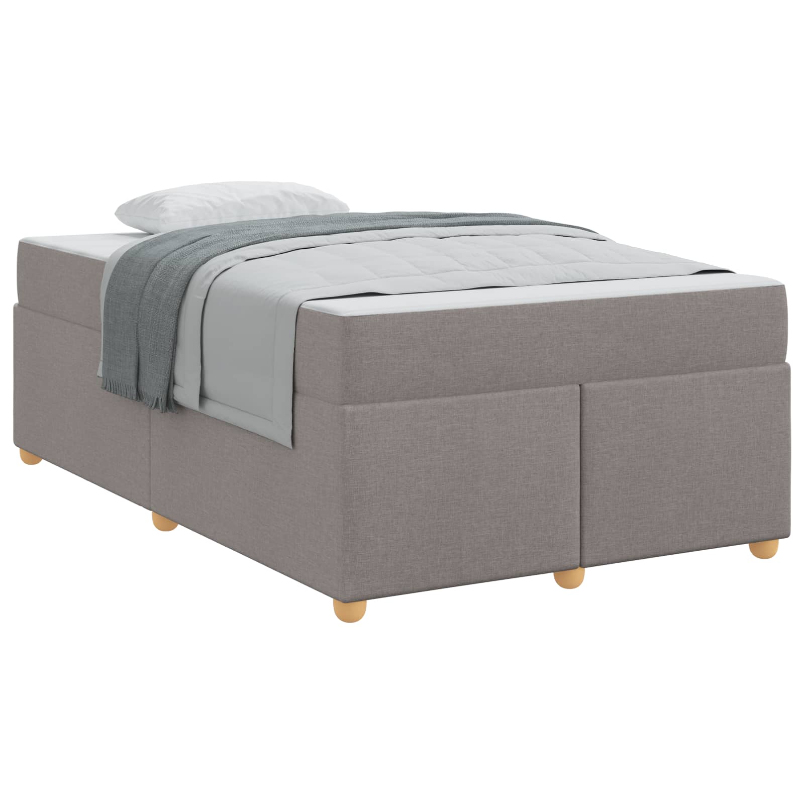 Bedframe met matras Taupe 120 x 190 cm Stof is nu te koop bij PeponiXL, paradijselijk wonen!
