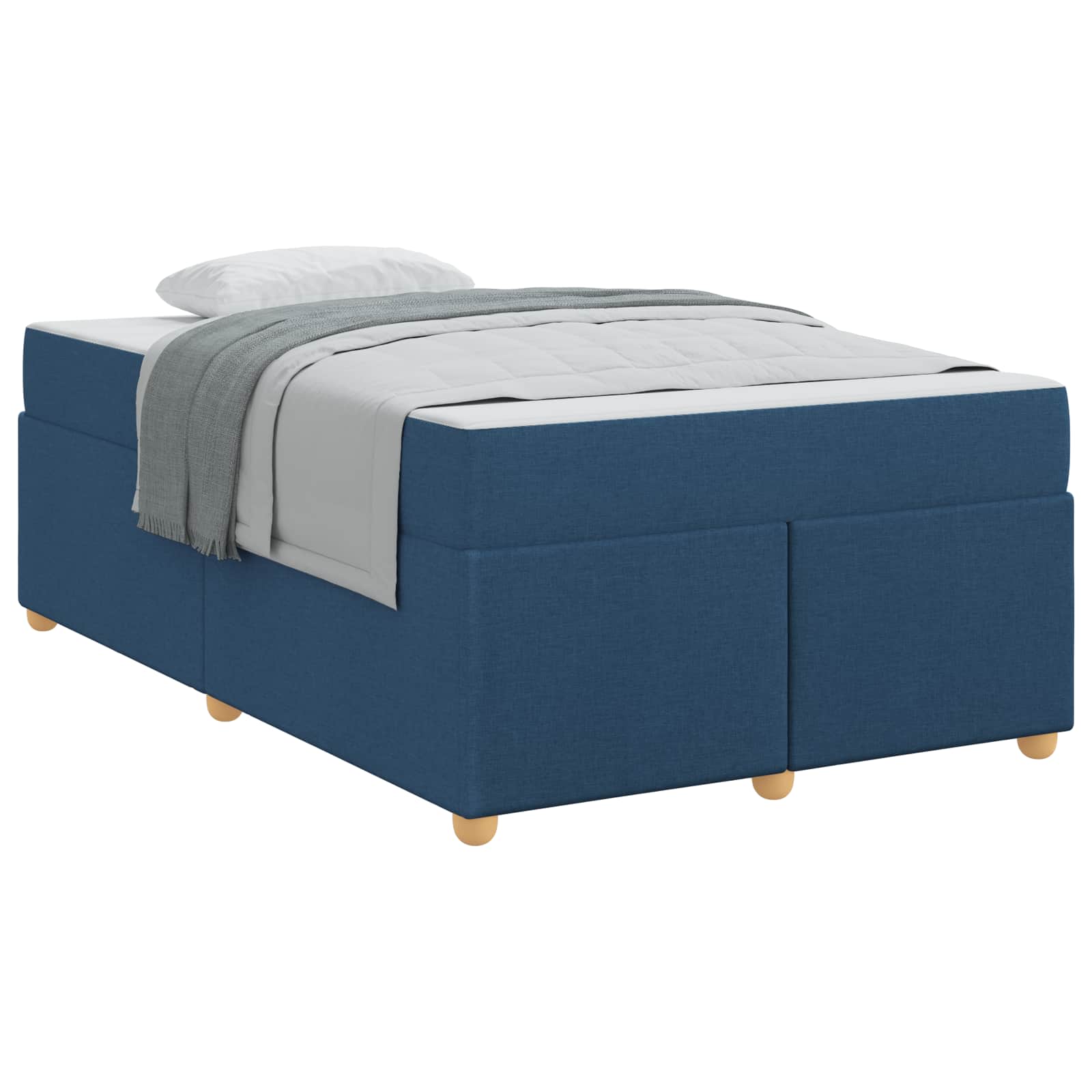 Bedframe met matras Blauw 120 x 200 cm Stof is nu te koop bij PeponiXL, paradijselijk wonen!