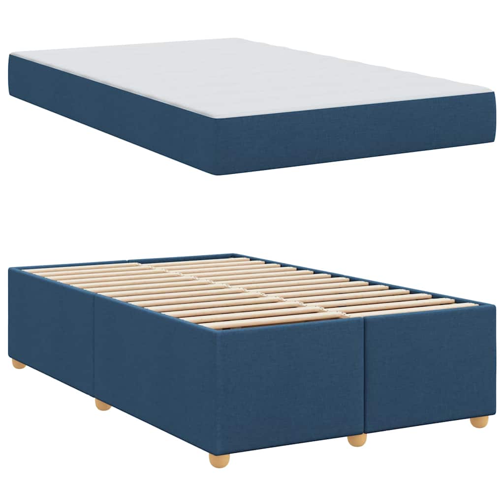 Bedframe met matras Blauw 120 x 200 cm Stof is nu te koop bij PeponiXL, paradijselijk wonen!