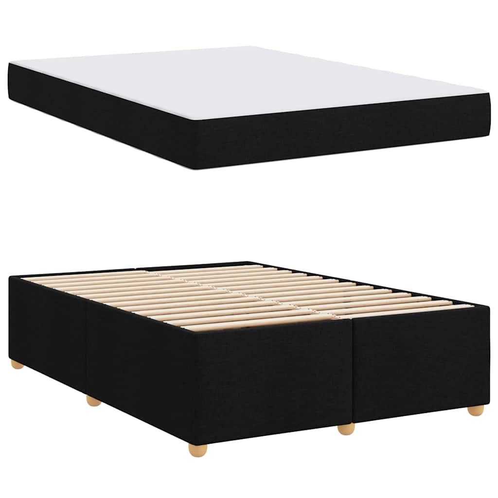 Bedframe met matras Zwart 140 x 200 cm Stof is nu te koop bij PeponiXL, paradijselijk wonen!