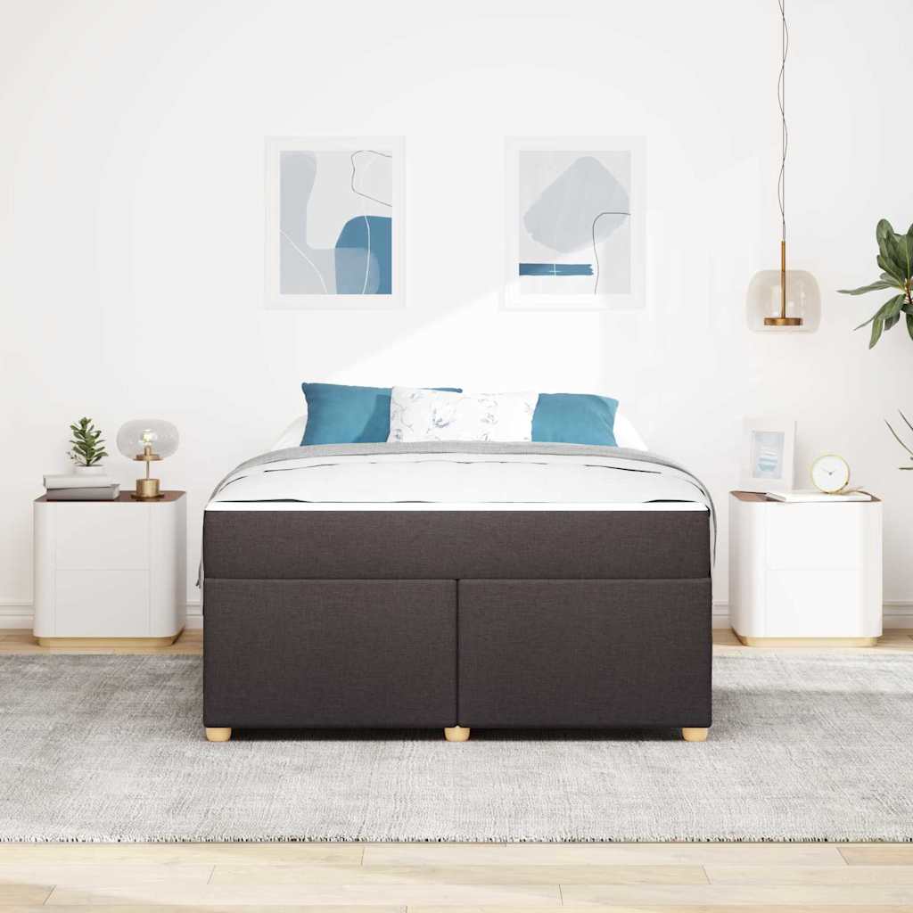 Bedframe met matras Donkerbruin 140 x 200 cm Stof is nu te koop bij PeponiXL, paradijselijk wonen!