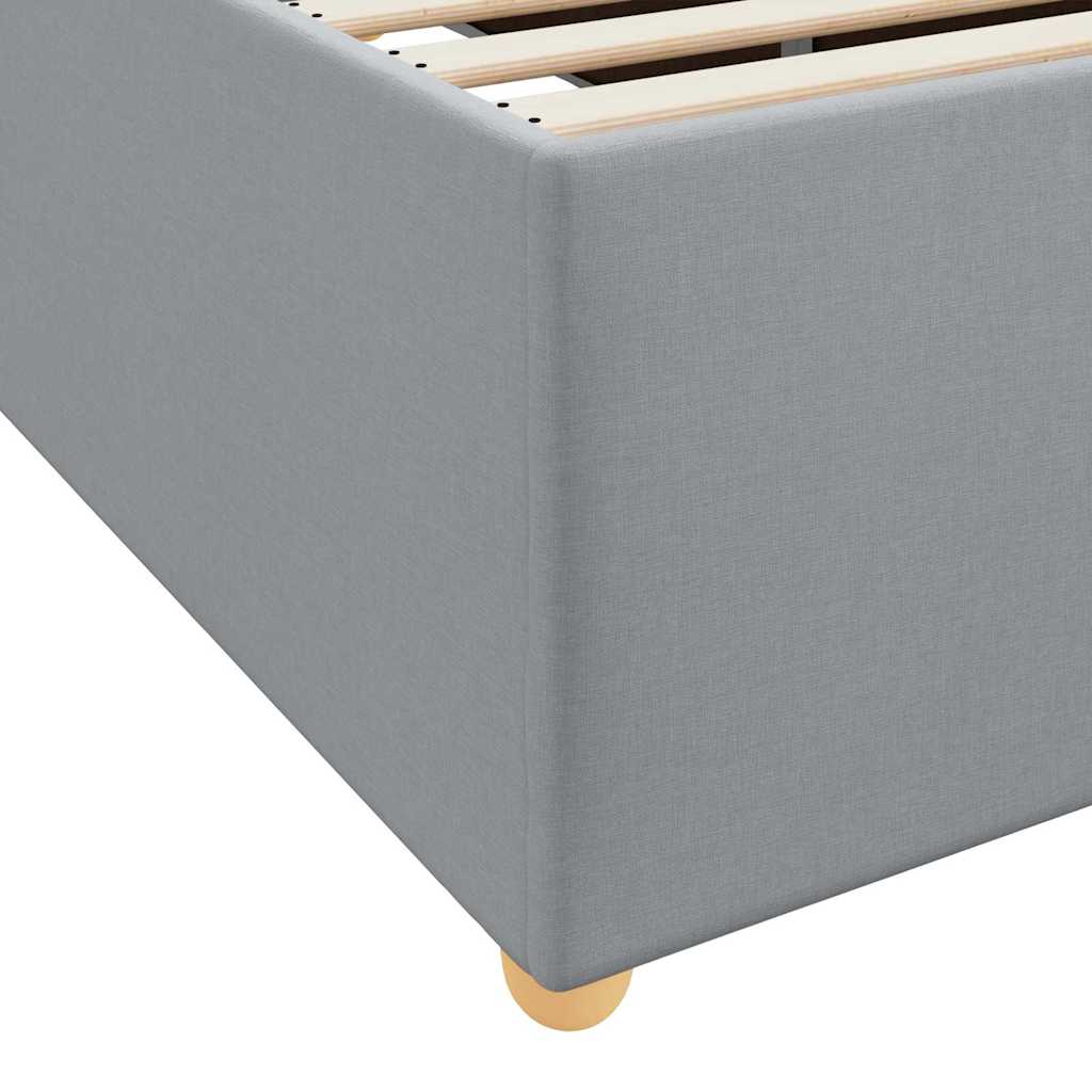 Bedframe met matras Lichtgrijs 160 x 200 cm Stof is nu te koop bij PeponiXL, paradijselijk wonen!