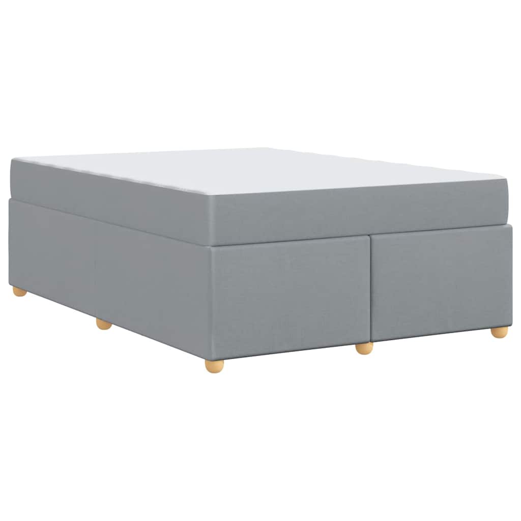 Bedframe met matras Lichtgrijs 160 x 200 cm Stof is nu te koop bij PeponiXL, paradijselijk wonen!