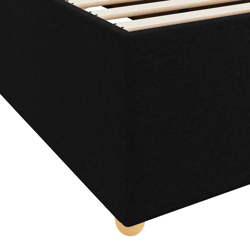 Bedframe met matras Zwart 160 x 200 cm Stof is nu te koop bij PeponiXL, paradijselijk wonen!
