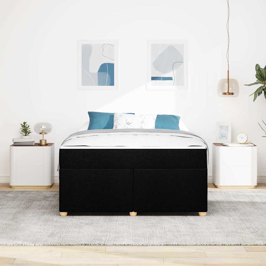 Bedframe met matras Zwart 160 x 200 cm Stof is nu te koop bij PeponiXL, paradijselijk wonen!