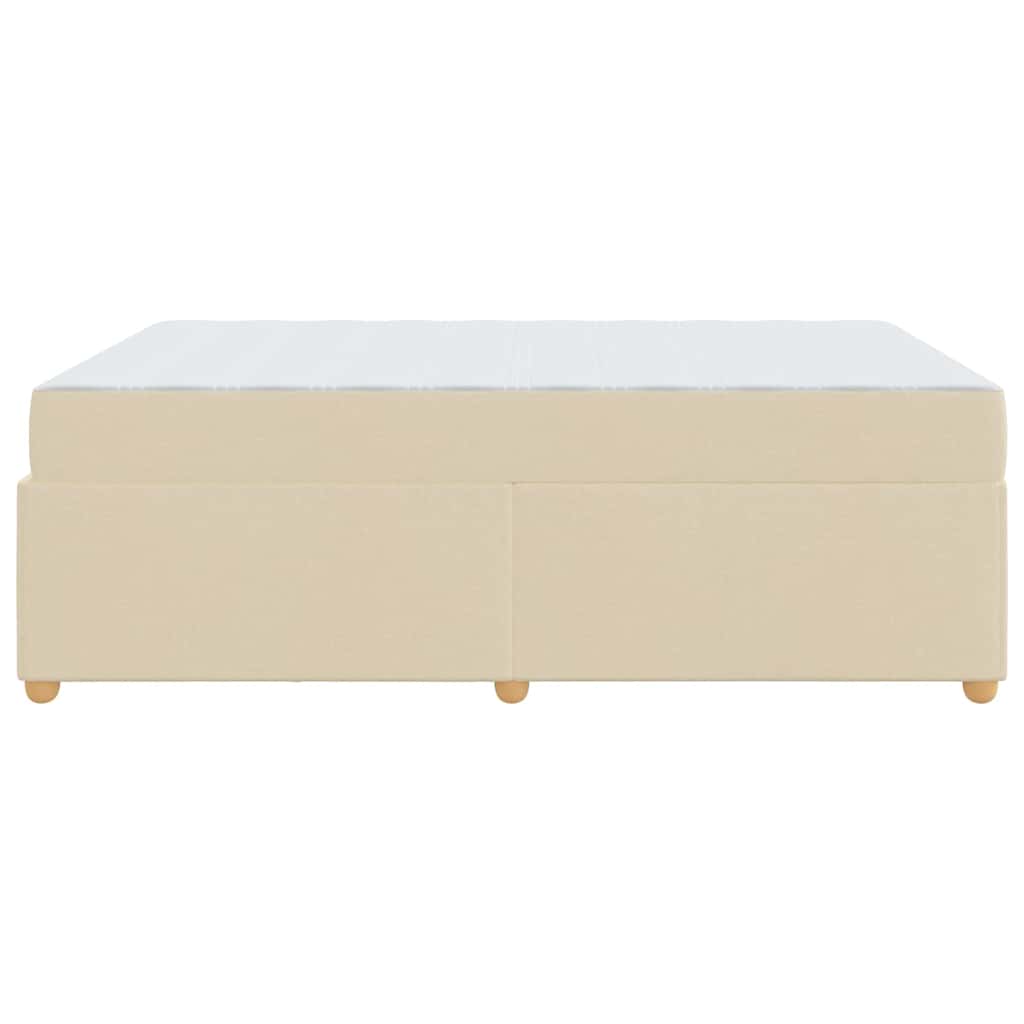 Bedframe met matras Crème 160 x 200 cm Stof is nu te koop bij PeponiXL, paradijselijk wonen!