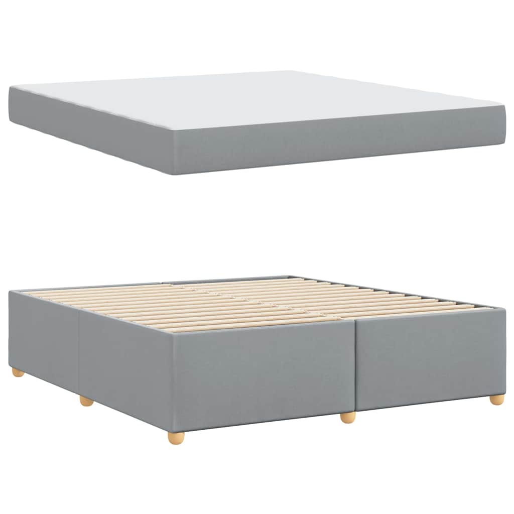 Bedframe met matras Lichtgrijs 180 x 200 cm Stof is nu te koop bij PeponiXL, paradijselijk wonen!