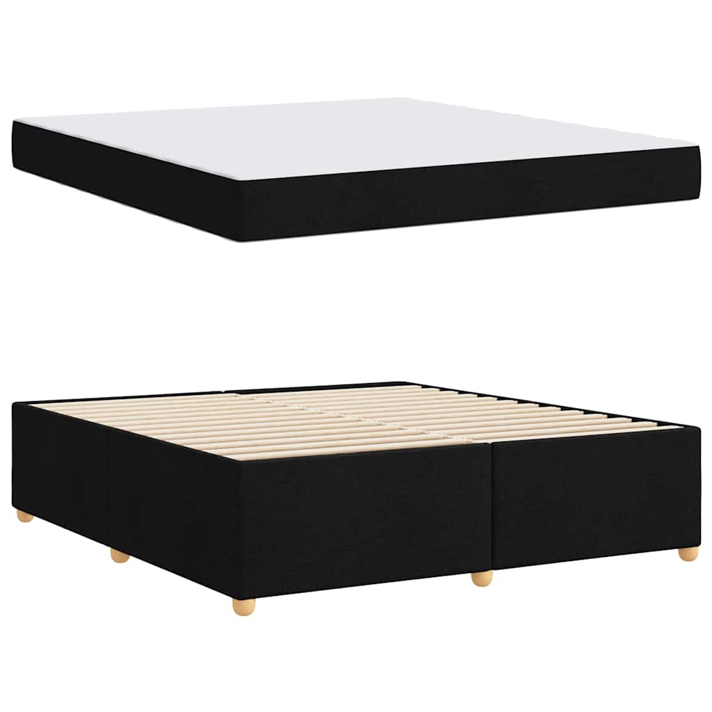 Bedframe met matras Zwart 180 x 200 cm Stof is nu te koop bij PeponiXL, paradijselijk wonen!