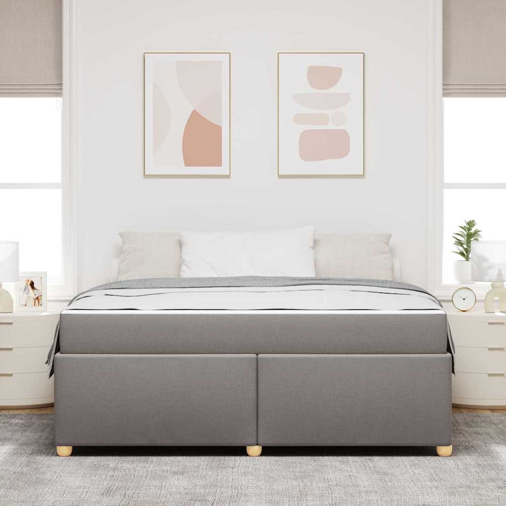 Bedframe met matras Taupe 180 x 200 cm Stof is nu te koop bij PeponiXL, paradijselijk wonen!