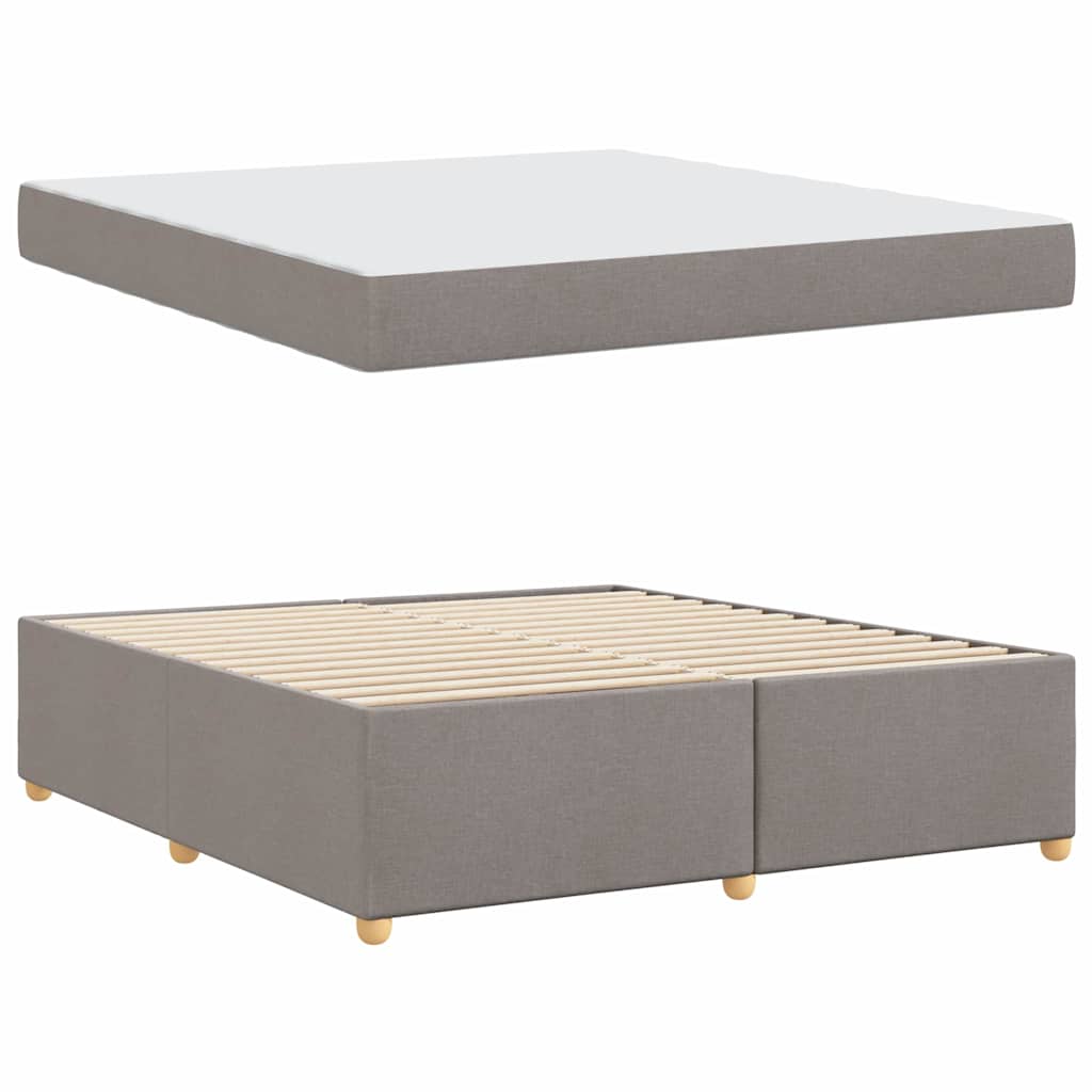 Bedframe met matras Taupe 180 x 200 cm Stof is nu te koop bij PeponiXL, paradijselijk wonen!