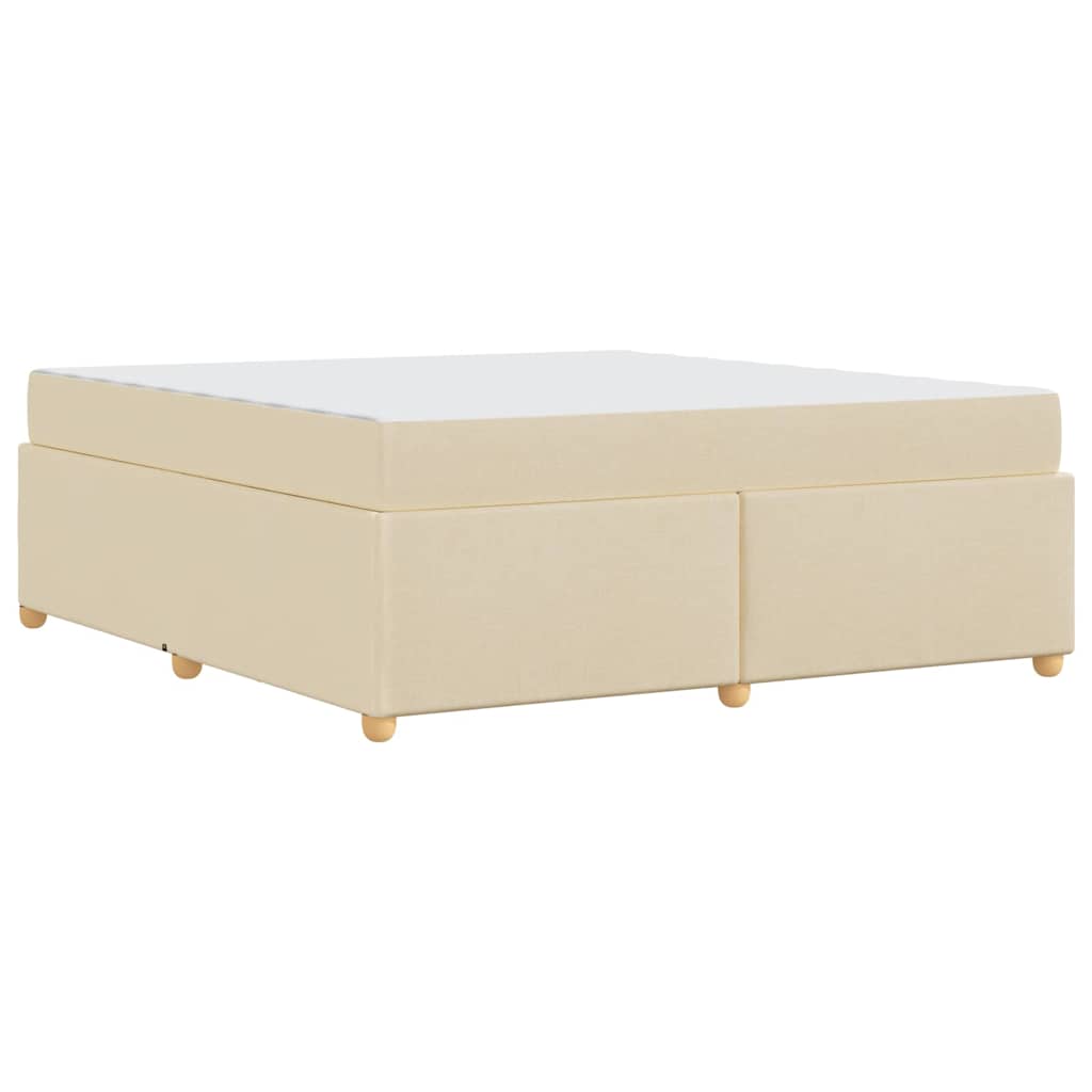 Bedframe met matras Crème 180 x 200 cm Stof