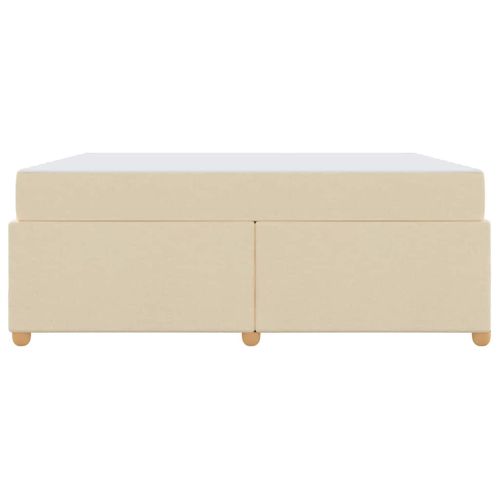 Bedframe met matras Crème 180 x 200 cm Stof