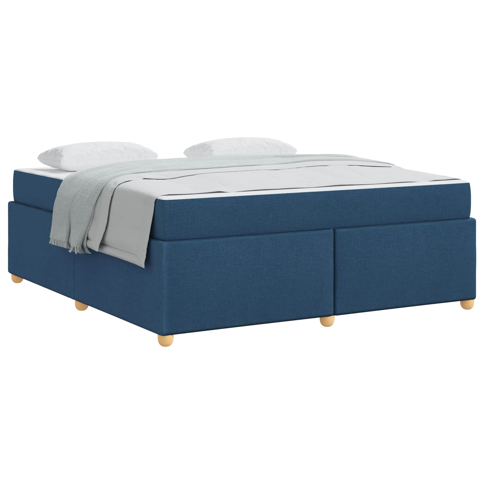 Bedframe met matras Blauw 180 x 200 cm Stof is nu te koop bij PeponiXL, paradijselijk wonen!