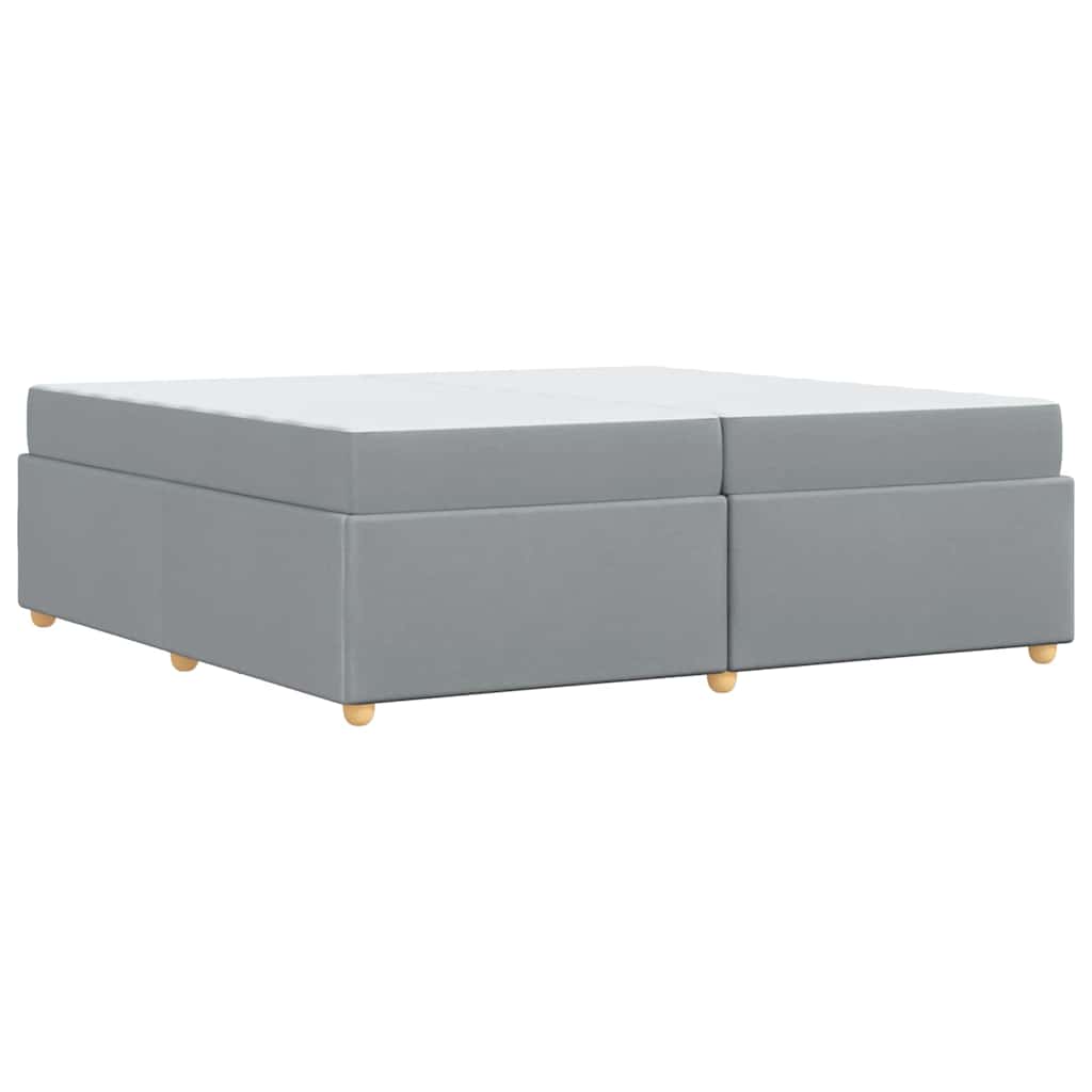 Bedframe met matras Lichtgrijs 200 x 200 cm Stof is nu te koop bij PeponiXL, paradijselijk wonen!