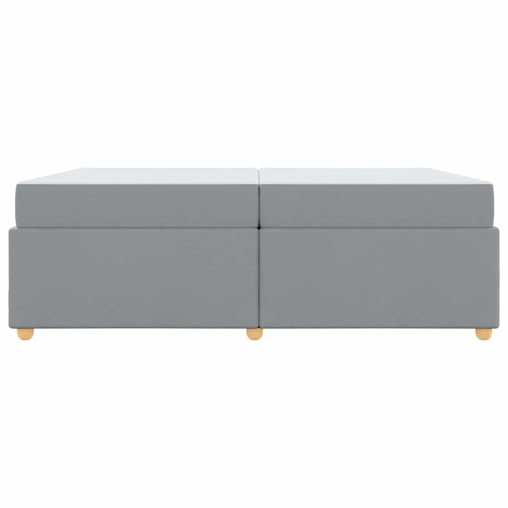 Bedframe met matras Lichtgrijs 200 x 200 cm Stof is nu te koop bij PeponiXL, paradijselijk wonen!