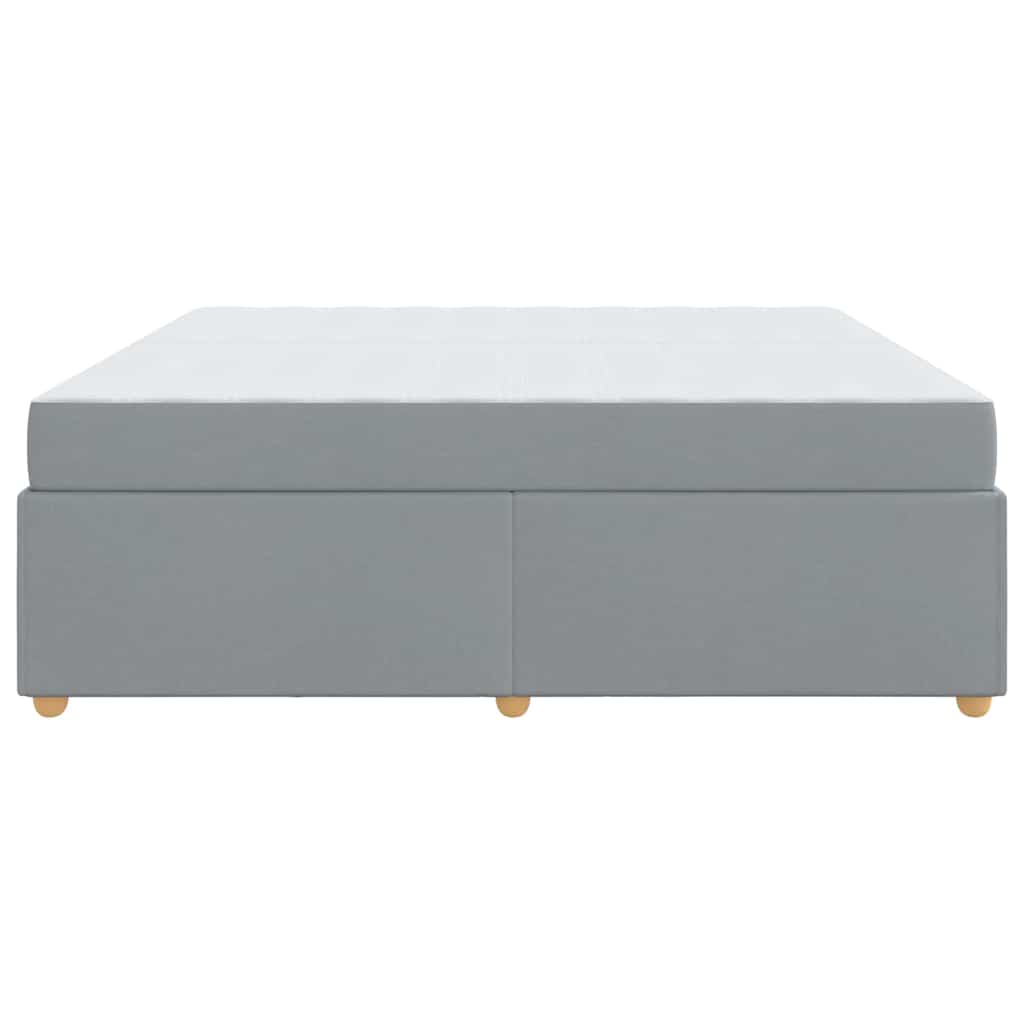 Bedframe met matras Lichtgrijs 200 x 200 cm Stof is nu te koop bij PeponiXL, paradijselijk wonen!