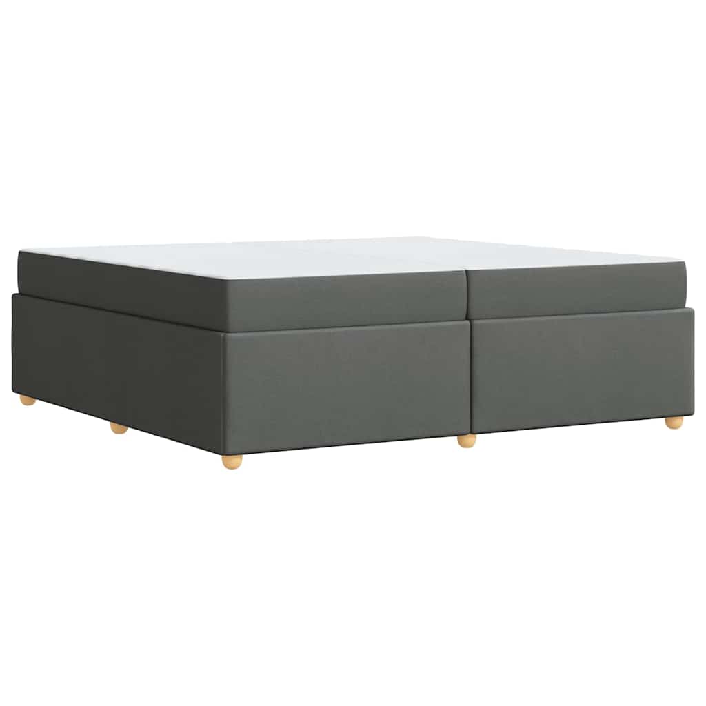Bedframe met matras Donkergrijs 200 x 200 cm Stof is nu te koop bij PeponiXL, paradijselijk wonen!