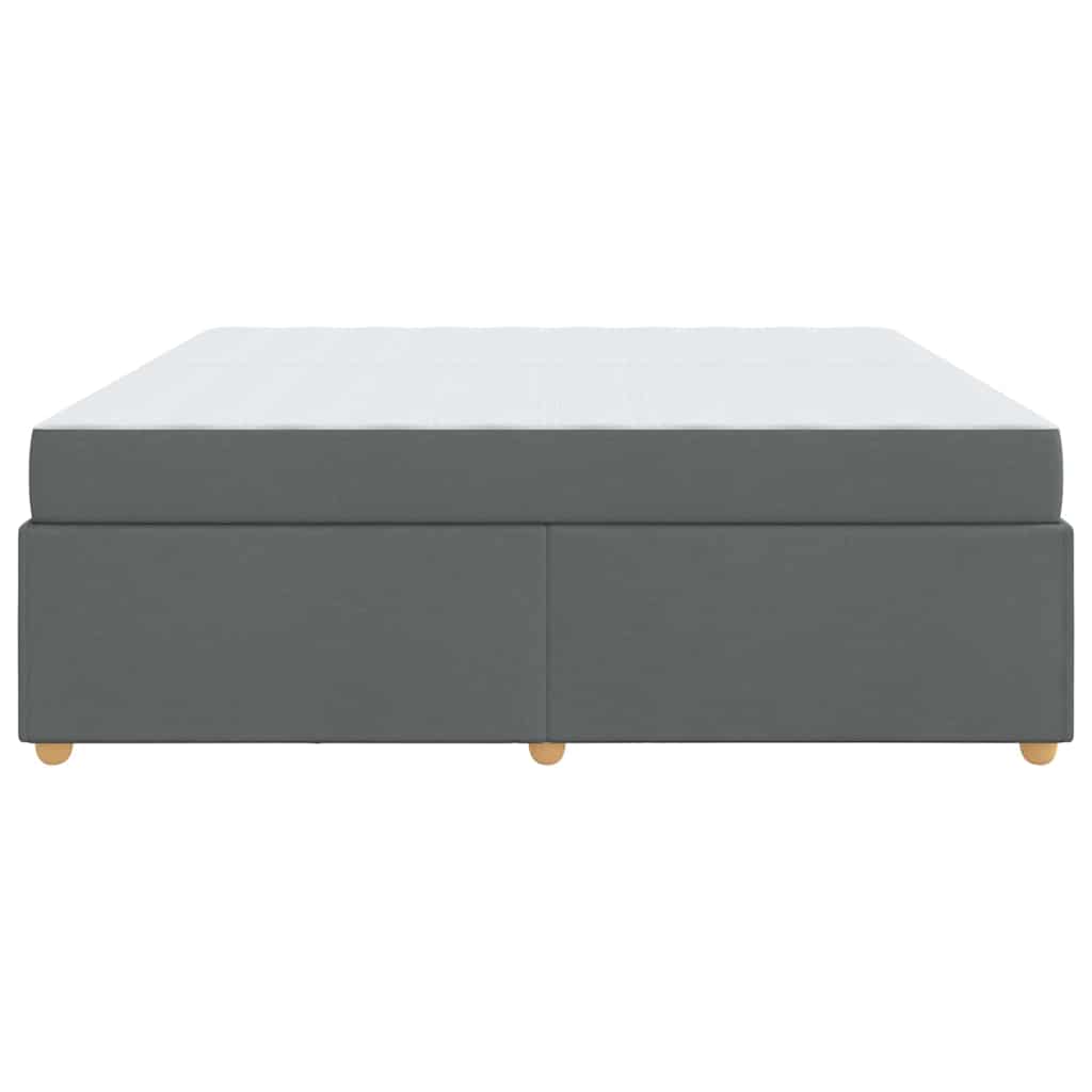 Bedframe met matras Donkergrijs 200 x 200 cm Stof is nu te koop bij PeponiXL, paradijselijk wonen!