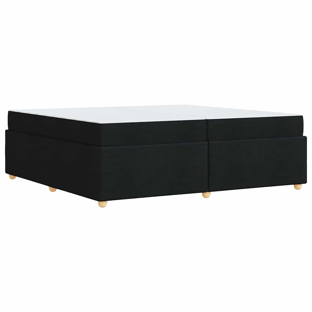 Bedframe met matras Zwart 200 x 200 cm Stof is nu te koop bij PeponiXL, paradijselijk wonen!