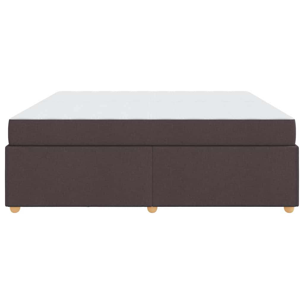 Bedframe met matras Donkerbruin 200 x 200 cm Stof is nu te koop bij PeponiXL, paradijselijk wonen!