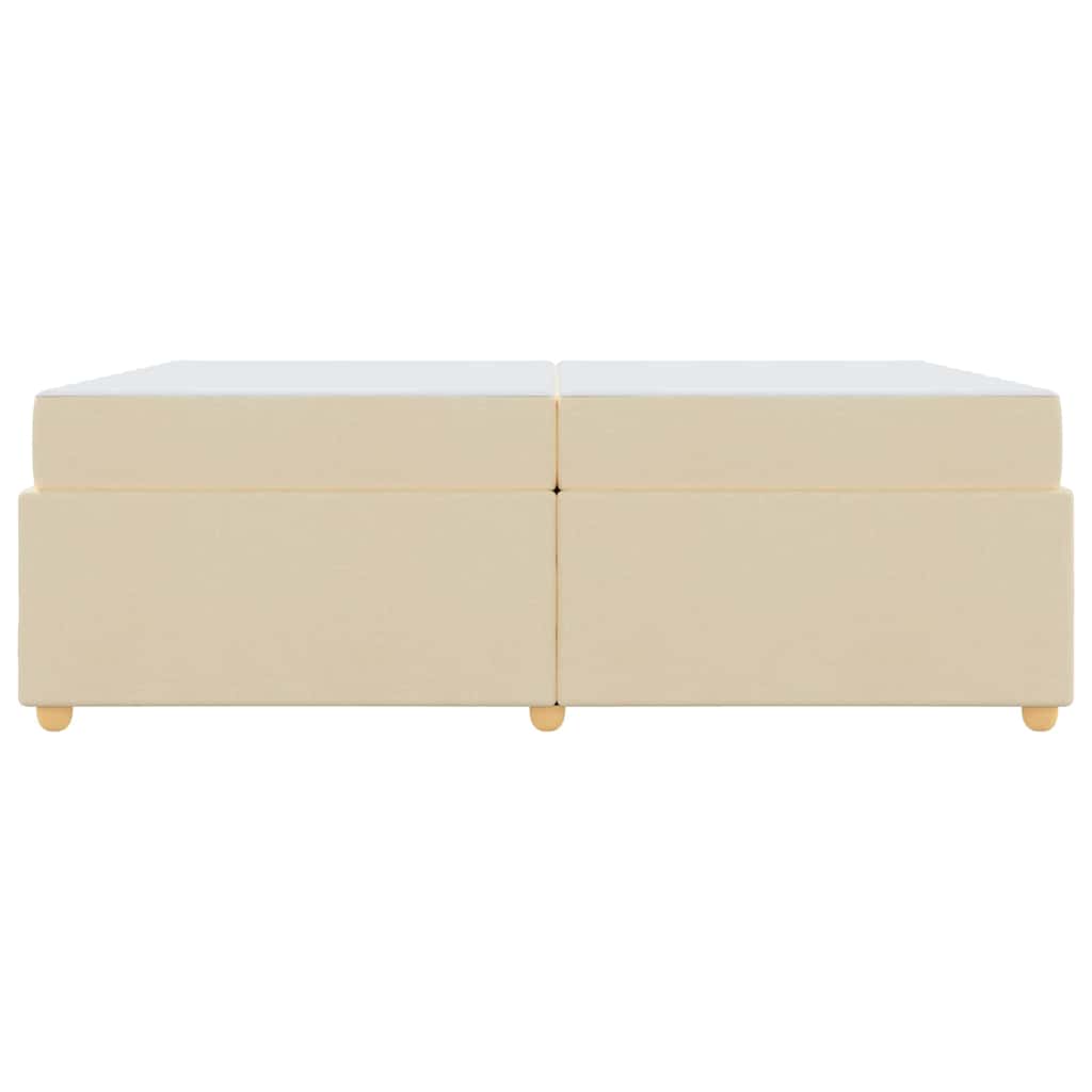 Bedframe met matras Crème 200 x 200 cm Stof is nu te koop bij PeponiXL, paradijselijk wonen!