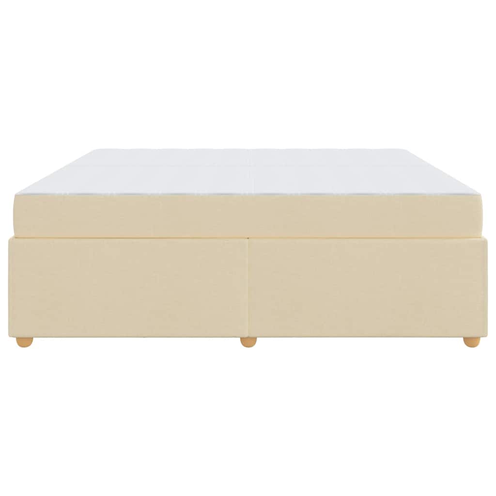 Bedframe met matras Crème 200 x 200 cm Stof is nu te koop bij PeponiXL, paradijselijk wonen!