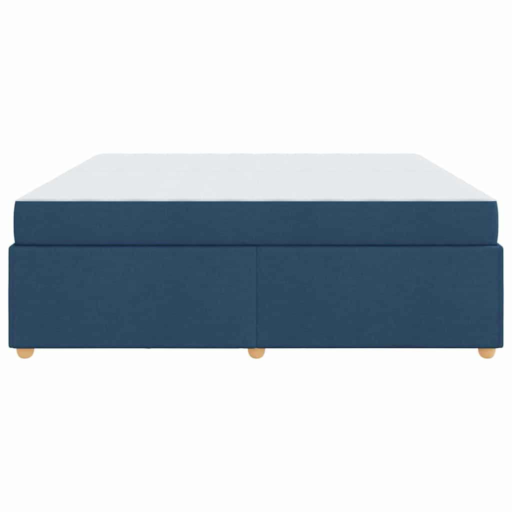 Bedframe met matras Blauw 200 x 200 cm Stof is nu te koop bij PeponiXL, paradijselijk wonen!