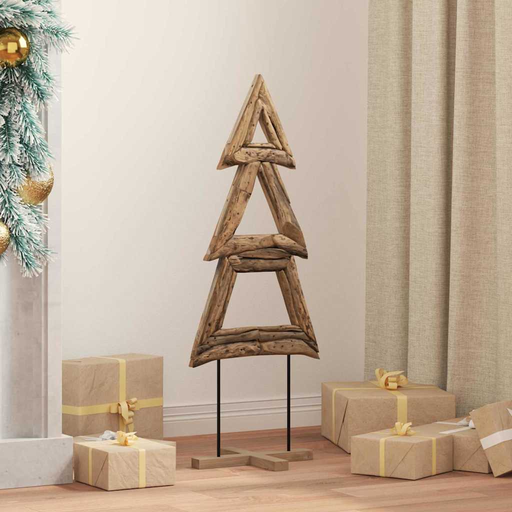 Kerstboom met standaard Bruin 90 cm Massief teakhout is nu te koop bij PeponiXL, paradijselijk wonen!