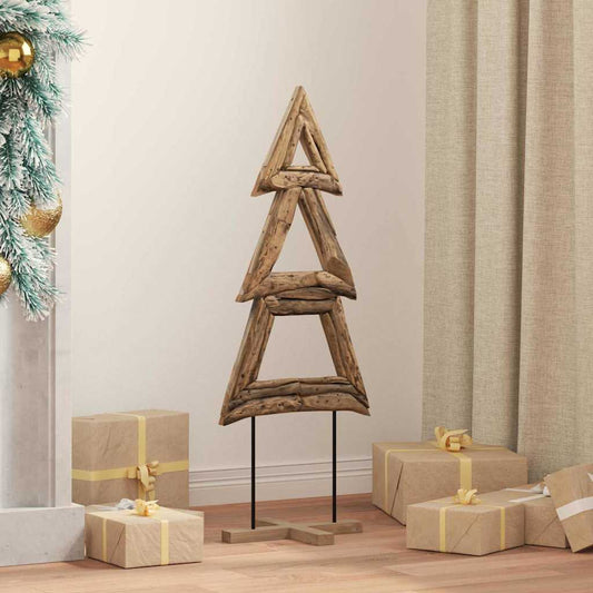 Kerstboom met standaard Bruin 90 cm Massief teakhout is nu te koop bij PeponiXL, paradijselijk wonen!
