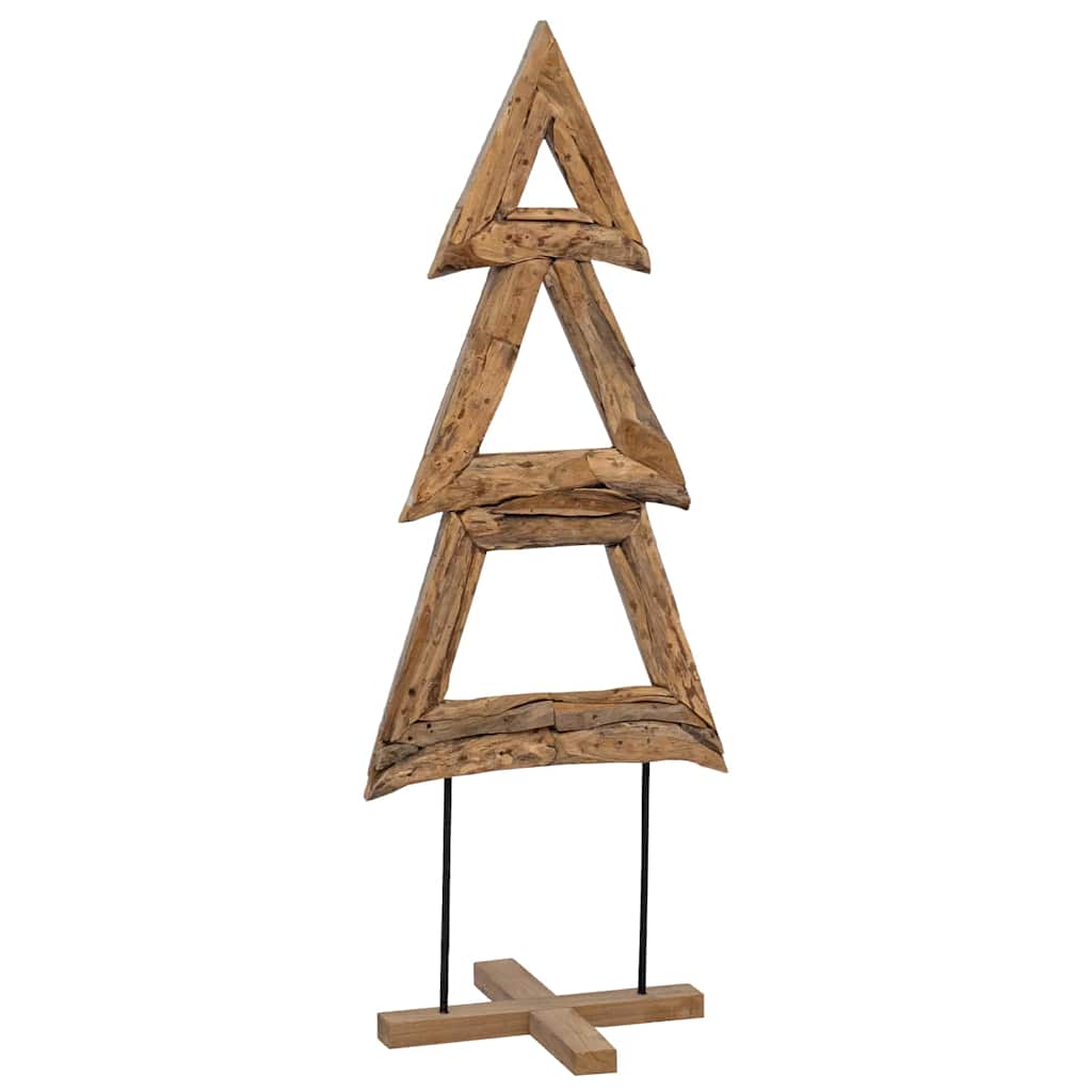 Kerstboom met standaard Bruin 90 cm Massief teakhout is nu te koop bij PeponiXL, paradijselijk wonen!