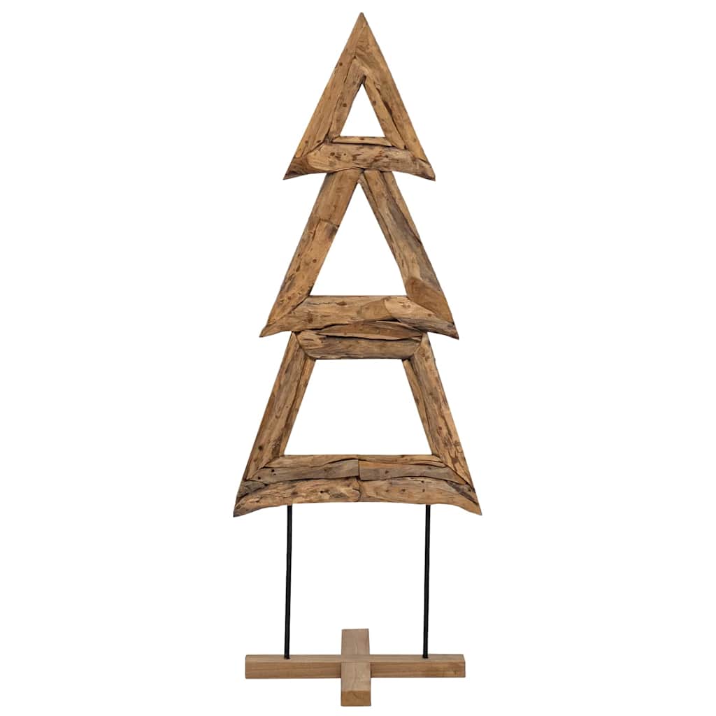 Kerstboom met standaard Bruin 90 cm Massief teakhout is nu te koop bij PeponiXL, paradijselijk wonen!
