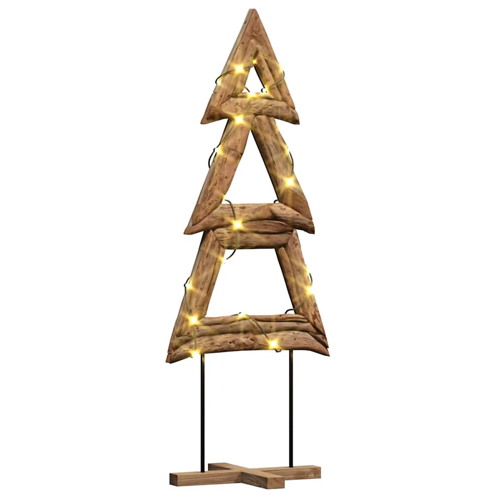 Kerstboom met standaard Bruin 90 cm Massief teakhout is nu te koop bij PeponiXL, paradijselijk wonen!