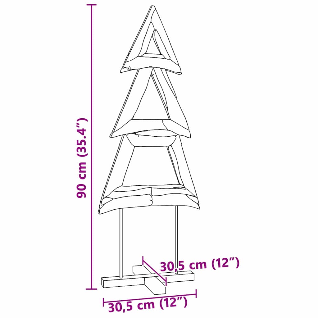 Kerstboom met standaard Bruin 90 cm Massief teakhout is nu te koop bij PeponiXL, paradijselijk wonen!