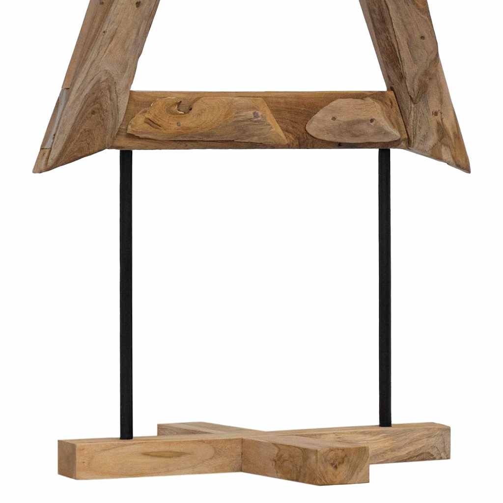 Kerstboom met standaard Bruin 149,5 cm Massief teakhout is nu te koop bij PeponiXL, paradijselijk wonen!