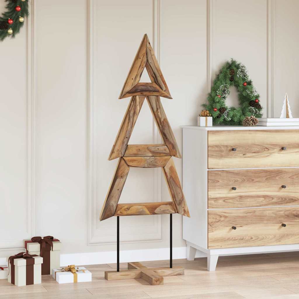 Kerstboom met standaard Bruin 149,5 cm Massief teakhout is nu te koop bij PeponiXL, paradijselijk wonen!