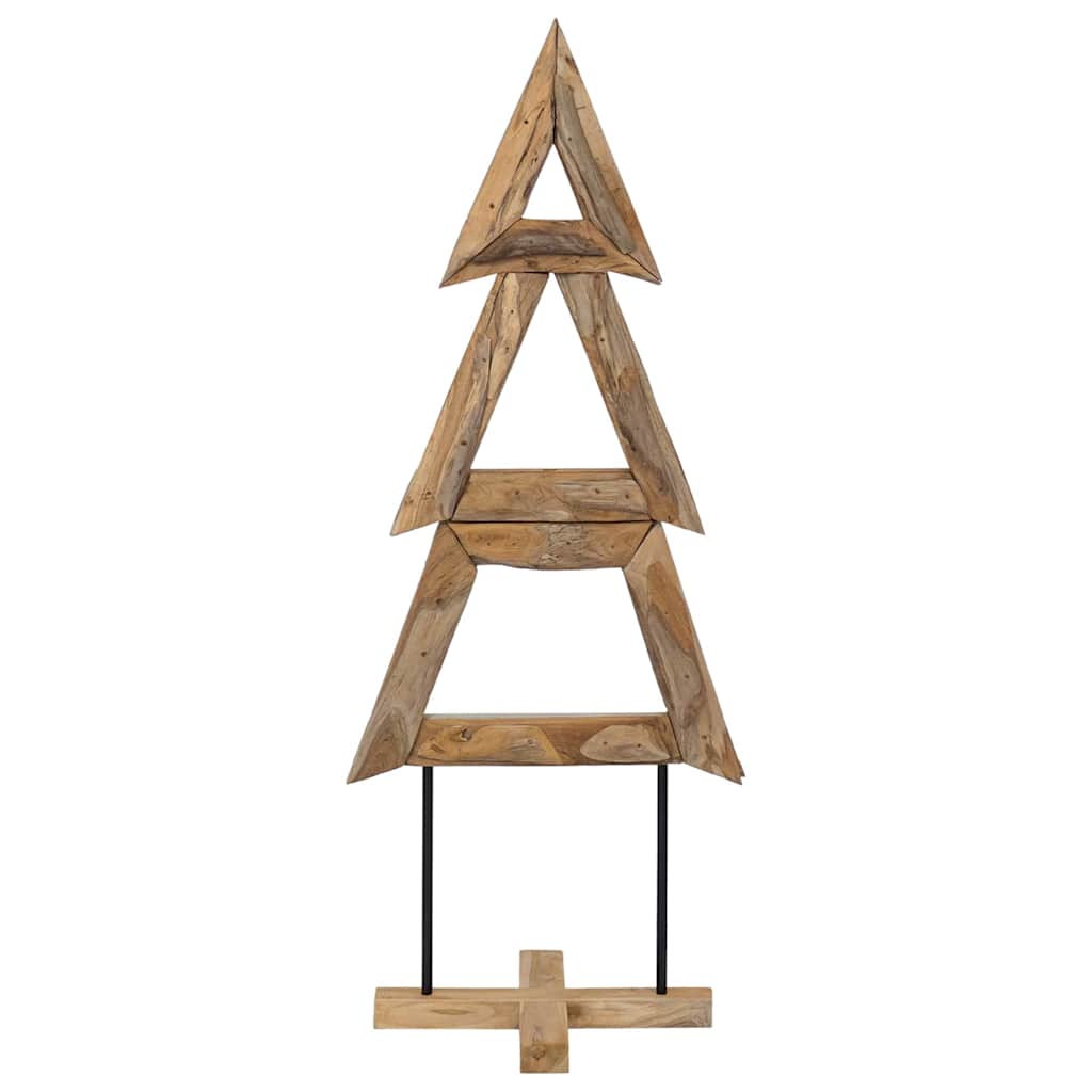 Kerstboom met standaard Bruin 149,5 cm Massief teakhout is nu te koop bij PeponiXL, paradijselijk wonen!