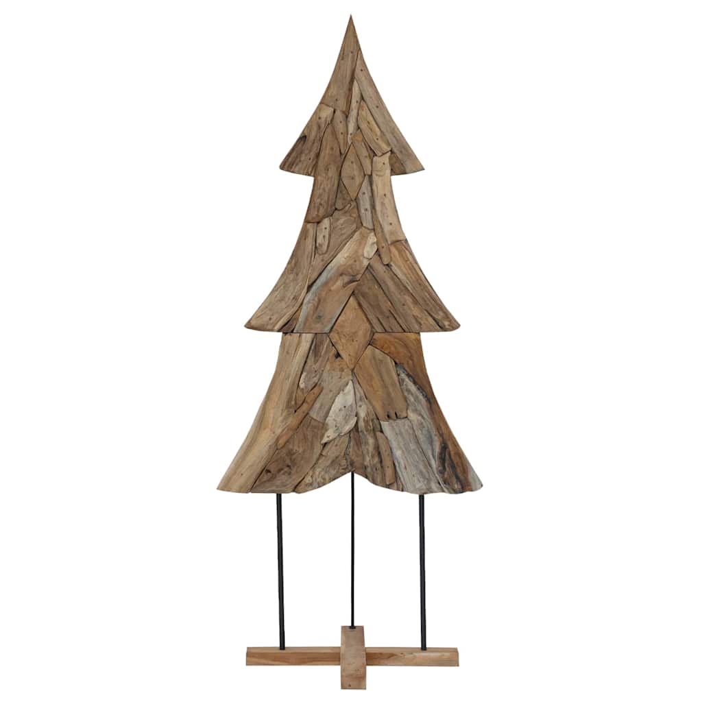 Kerstboom met standaard Bruin 181,5 cm Massief teakhout is nu te koop bij PeponiXL, paradijselijk wonen!