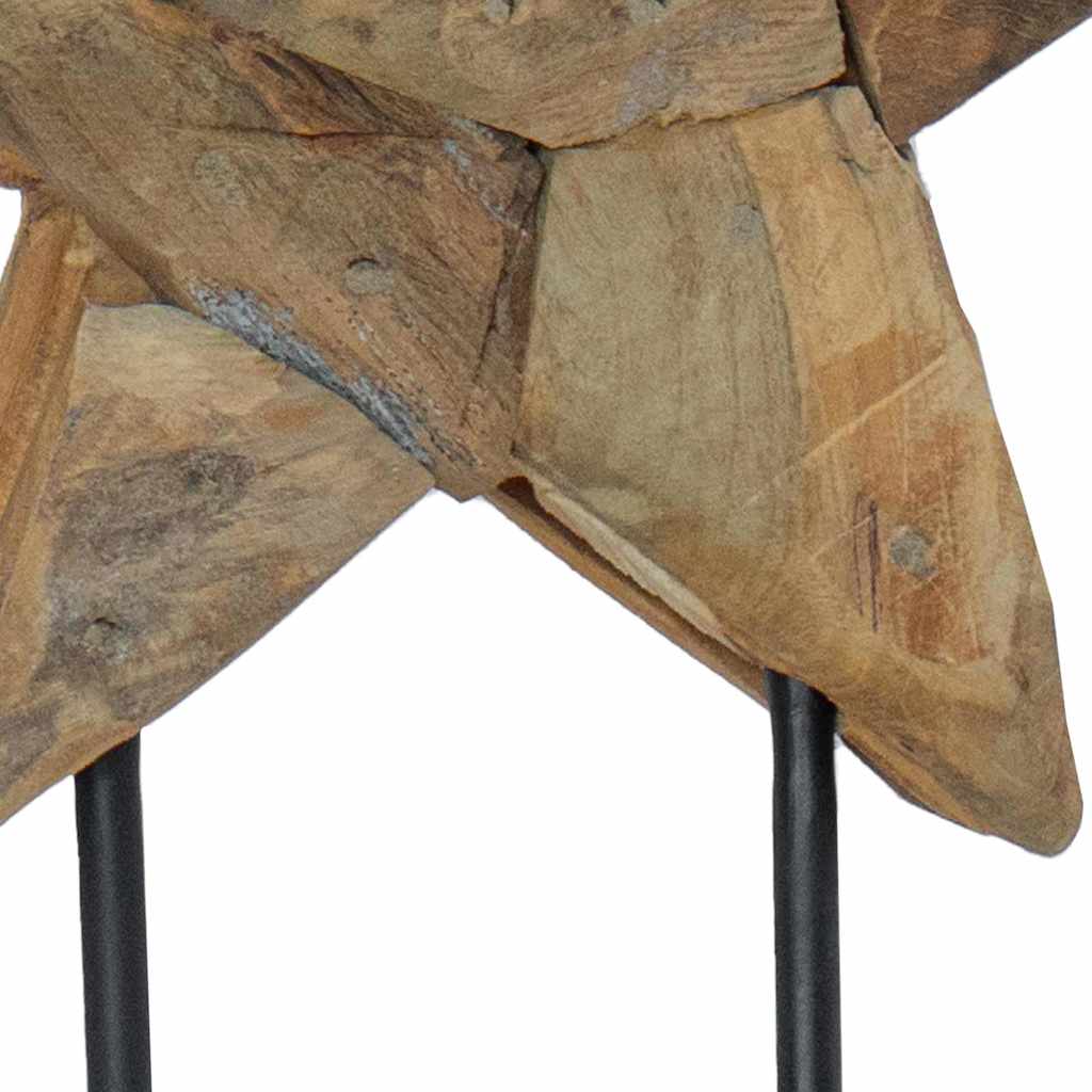 Kerstster Bruin 30 x 5 x 45 cm Massief Teakhout is nu te koop bij PeponiXL, paradijselijk wonen!