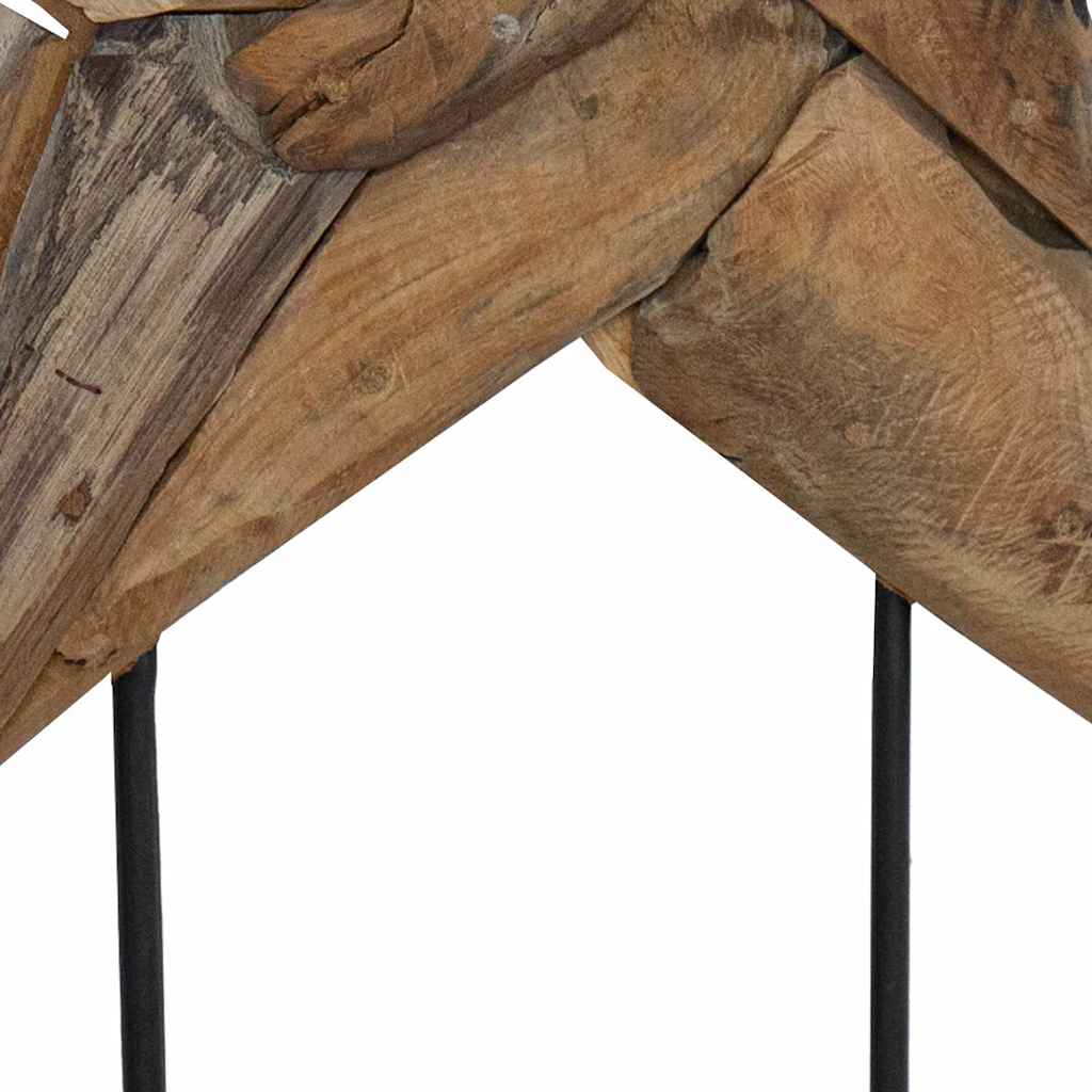 Kerstster Bruin 59,5 x 18 x 74 cm Massief Teakhout is nu te koop bij PeponiXL, paradijselijk wonen!